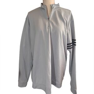 Adidas Climalite Gray Quarter-Zip Y2K Pullover